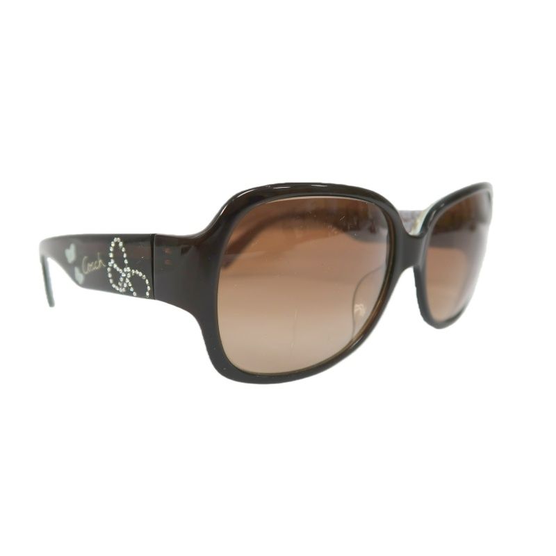 Coach Brown Resin Frame Sunglasses With Case