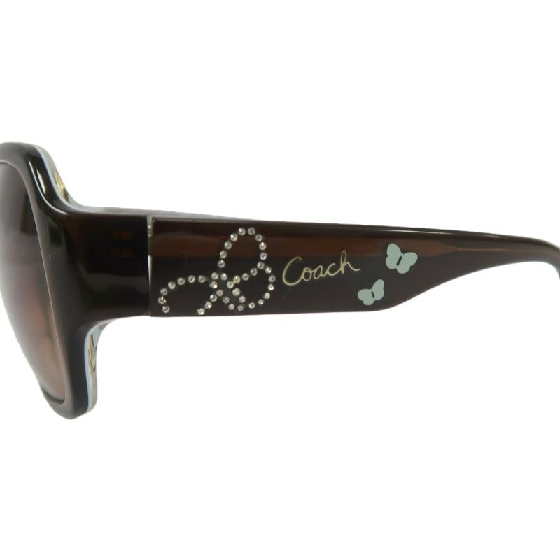 Coach Brown Resin Frame Sunglasses With Case