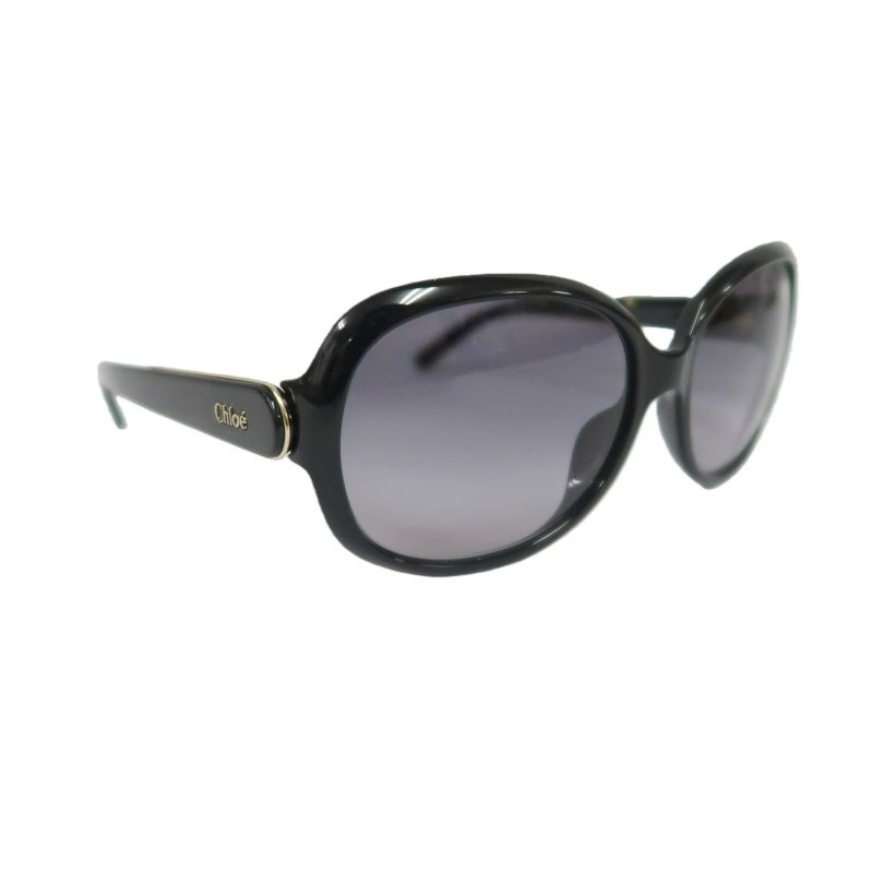 Chloe Black and Brown Resin Frame Sunglasses With Box and Case