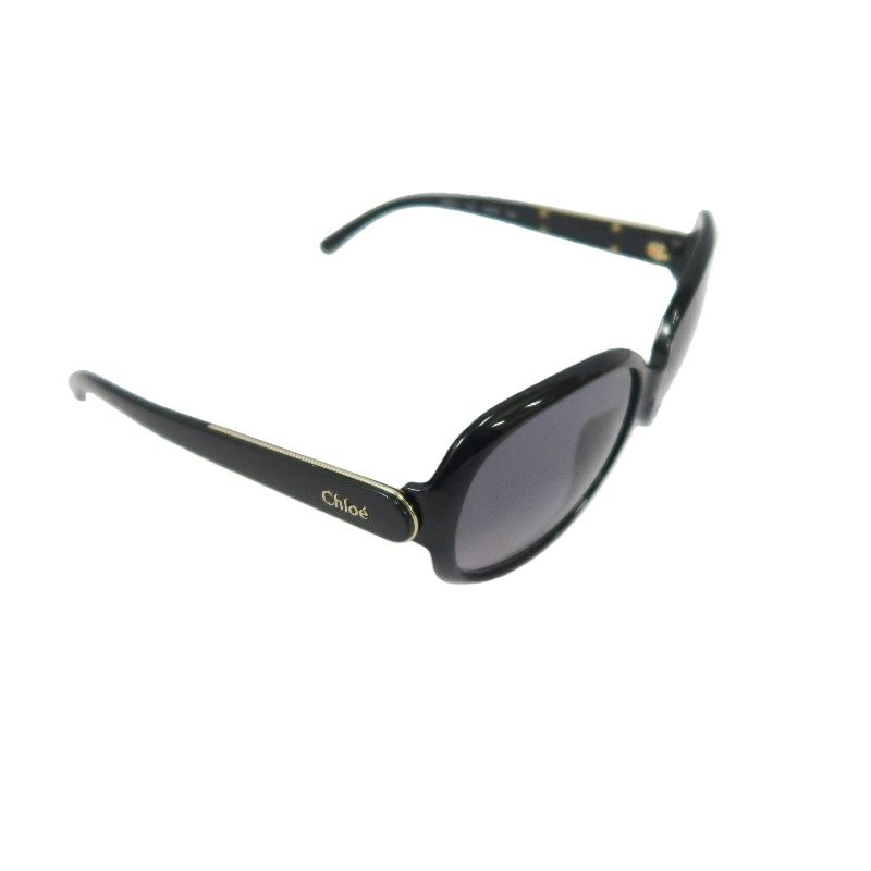 Chloe Black and Brown Resin Frame Sunglasses With Box and Case