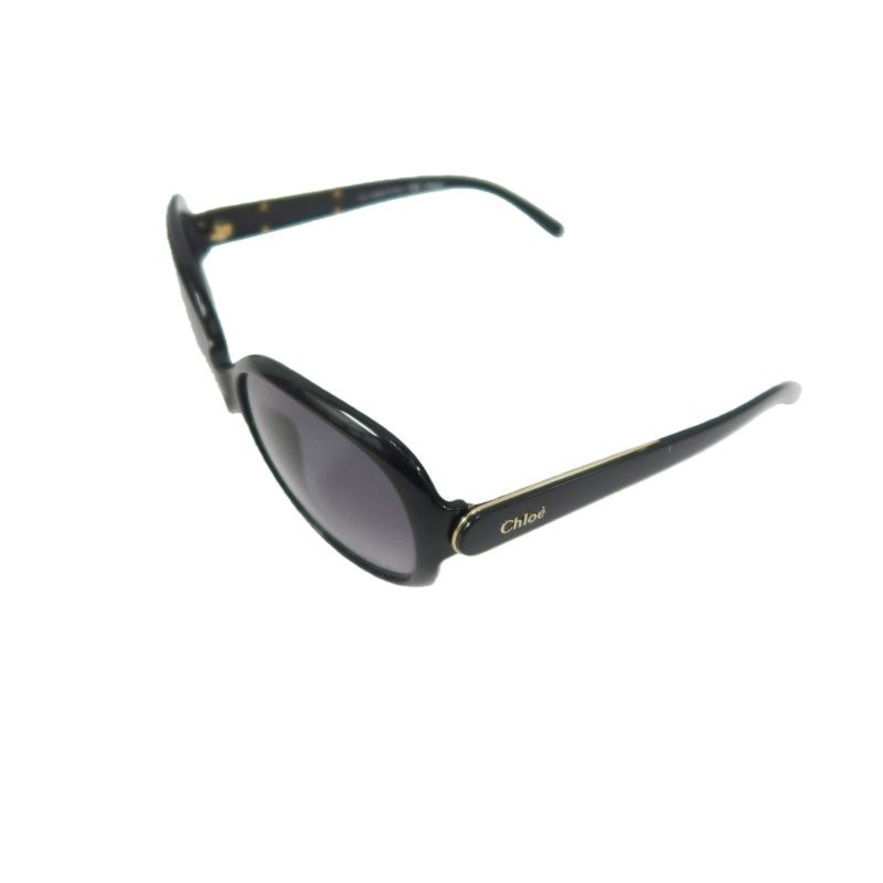 Chloe Black and Brown Resin Frame Sunglasses With Box and Case