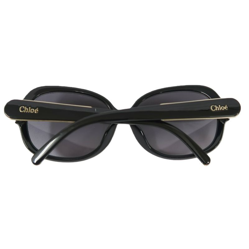 Chloe Black and Brown Resin Frame Sunglasses With Box and Case