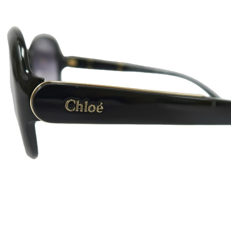 Chloe Black and Brown Resin Frame Sunglasses With Box and Case