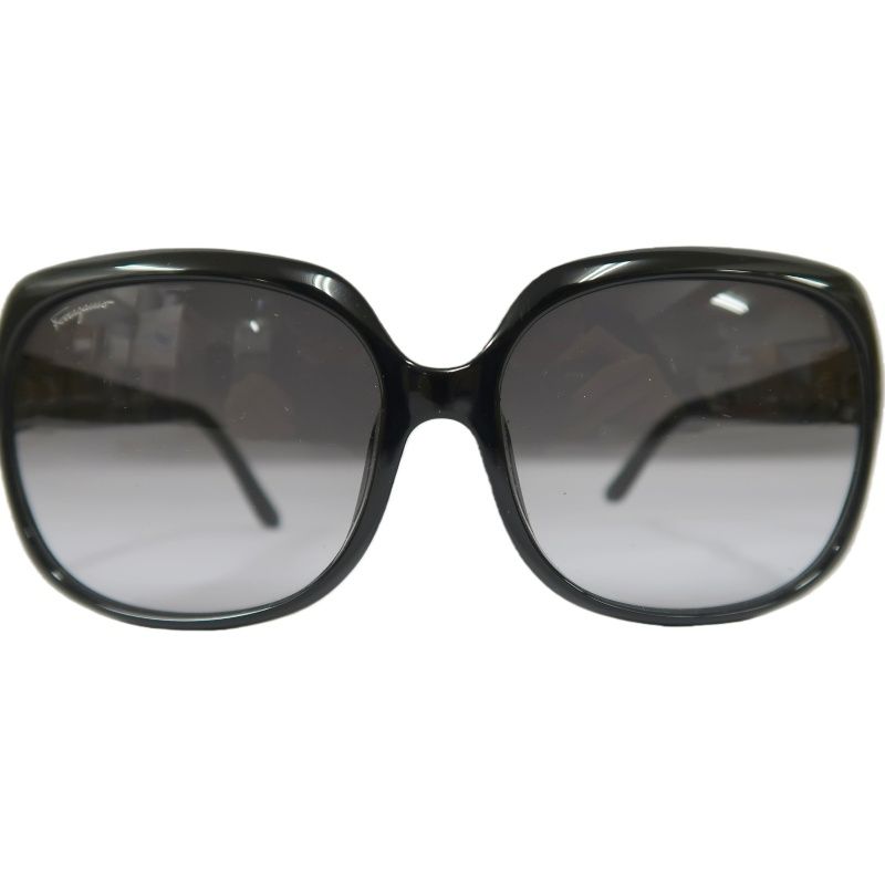 Salvatore Ferragamo Black Resin Frame Sunglasses