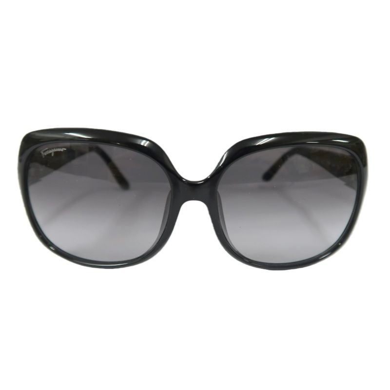 Salvatore Ferragamo Black Resin Frame Sunglasses