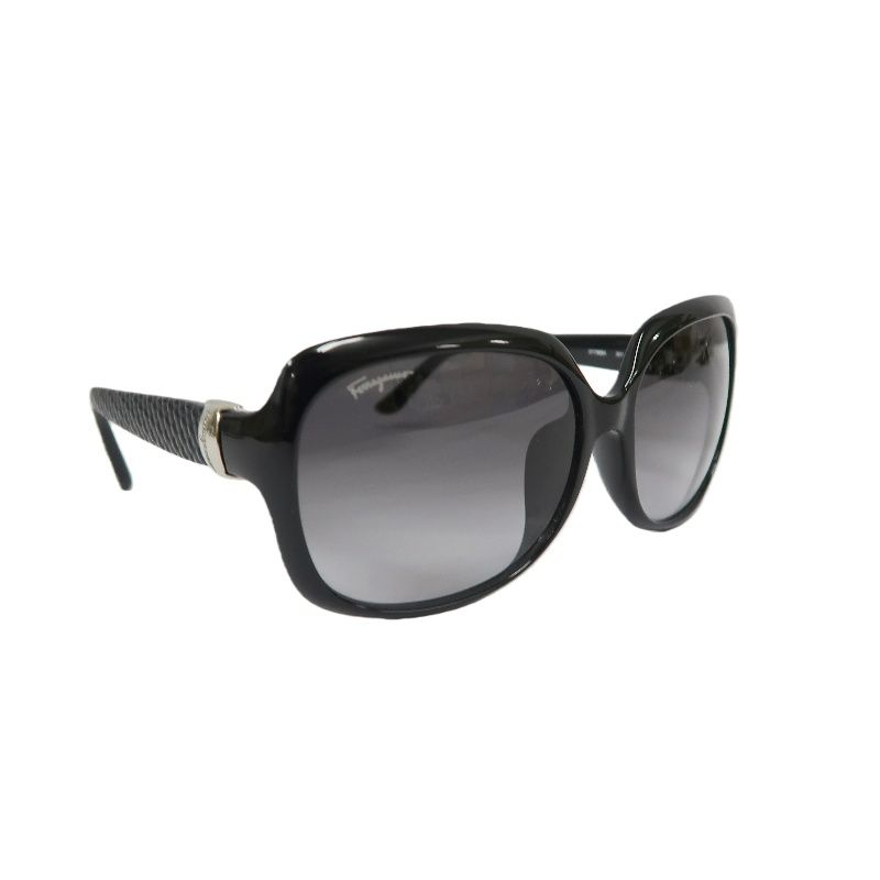Salvatore Ferragamo Black Resin Frame Sunglasses