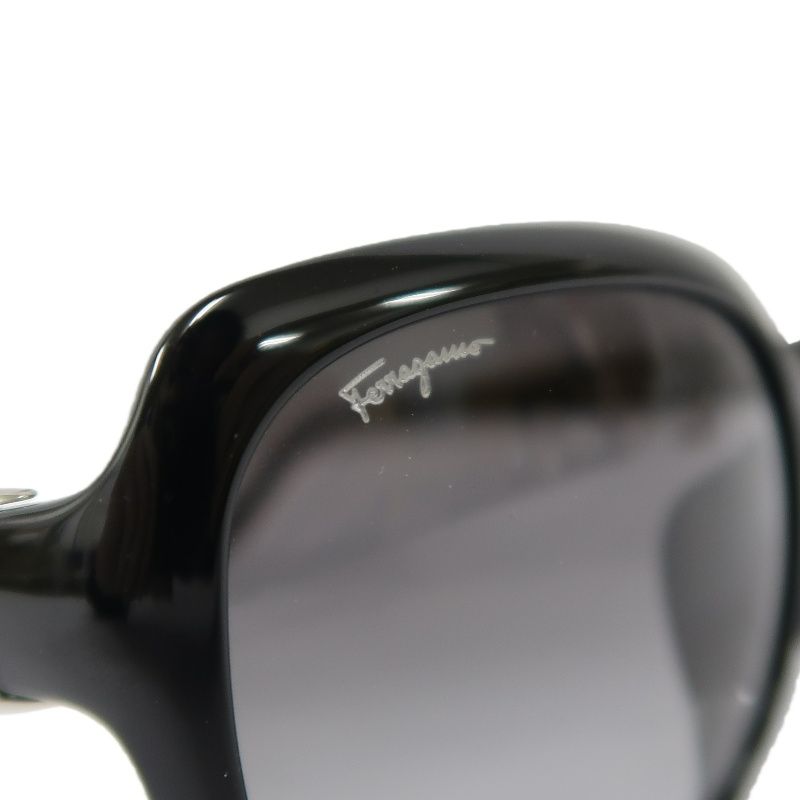 Salvatore Ferragamo Black Resin Frame Sunglasses