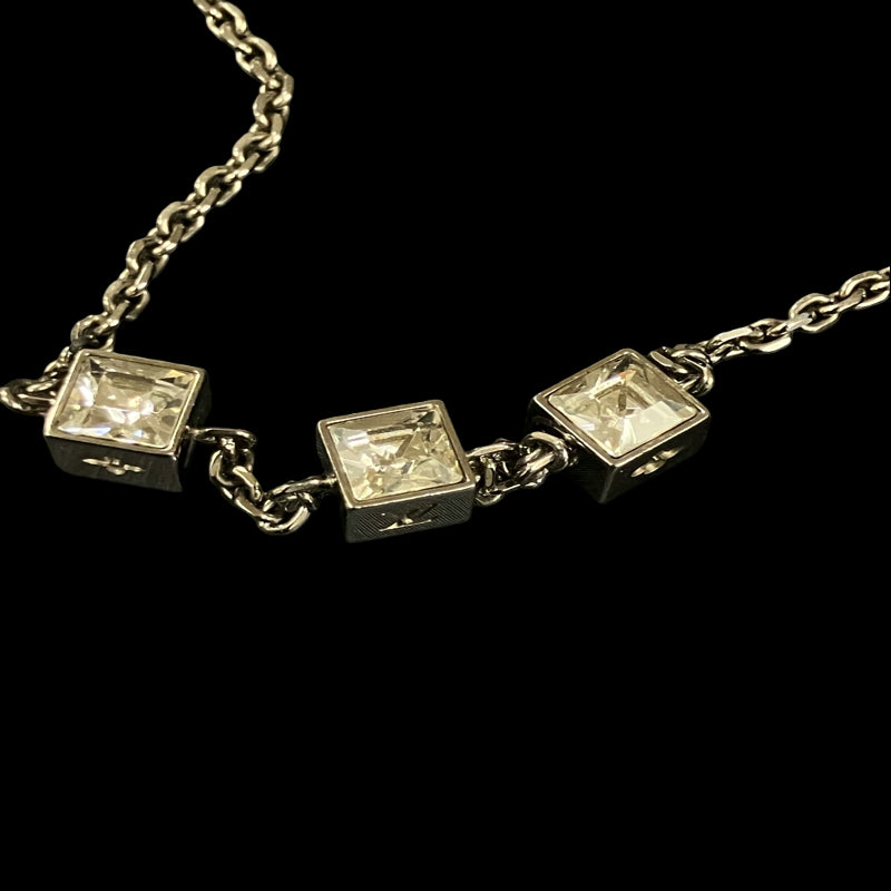 LOUIS VUITTON Collier Gamble Necklace, Silver-tone Metal Fittings, Silver Alloy, Comes with Dust Bag
