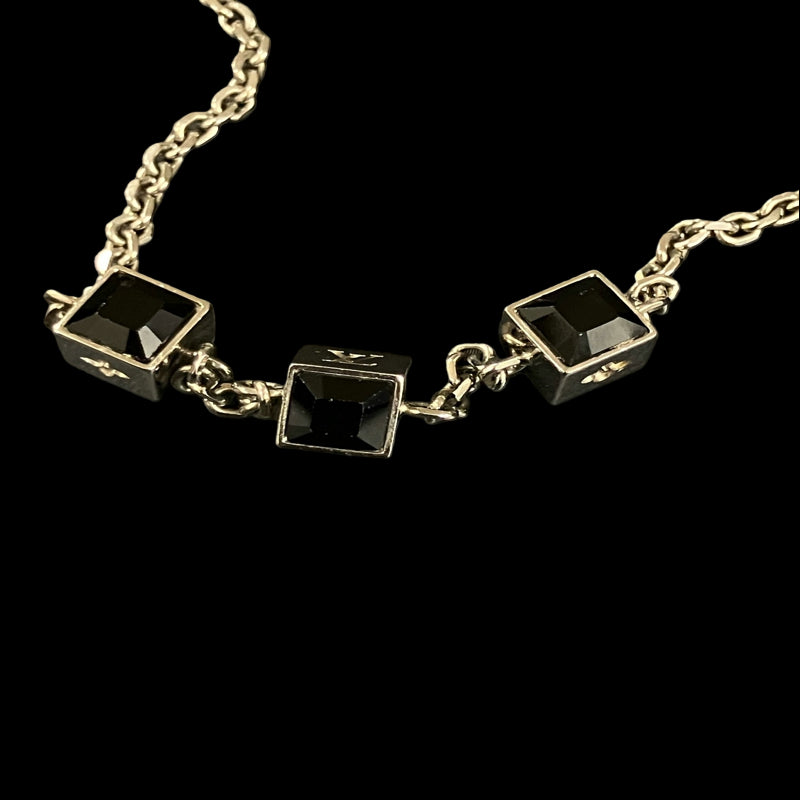 LOUIS VUITTON Collier Gamble Necklace, Silver-tone Metal Fittings, Silver Alloy, Comes with Dust Bag