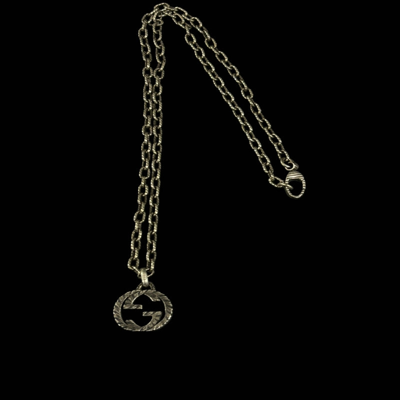 GUCCI Interlocking G Necklace, Silver, 925 Sterling Silver, Comes with Original Box