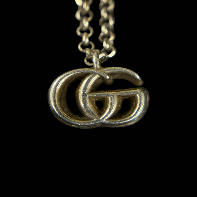 GUCCI GG Logo Necklace, 925 Sterling Silver