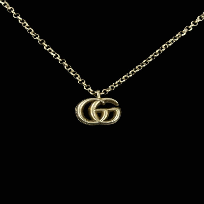GUCCI GG Logo Necklace, 925 Sterling Silver
