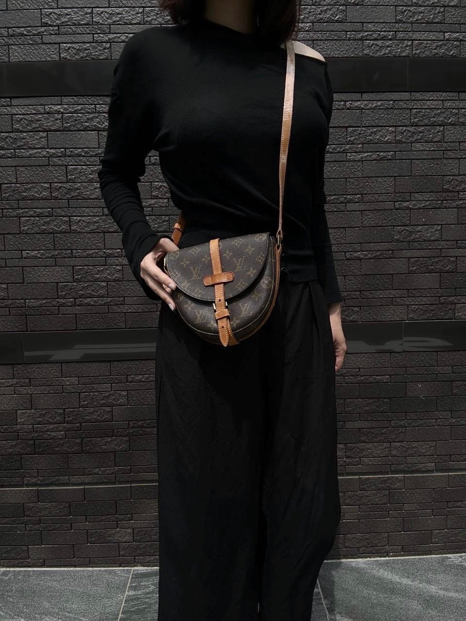 LOUIS VUITTON (LV) Monogram Chantilly PM Brown Crossbody Bag