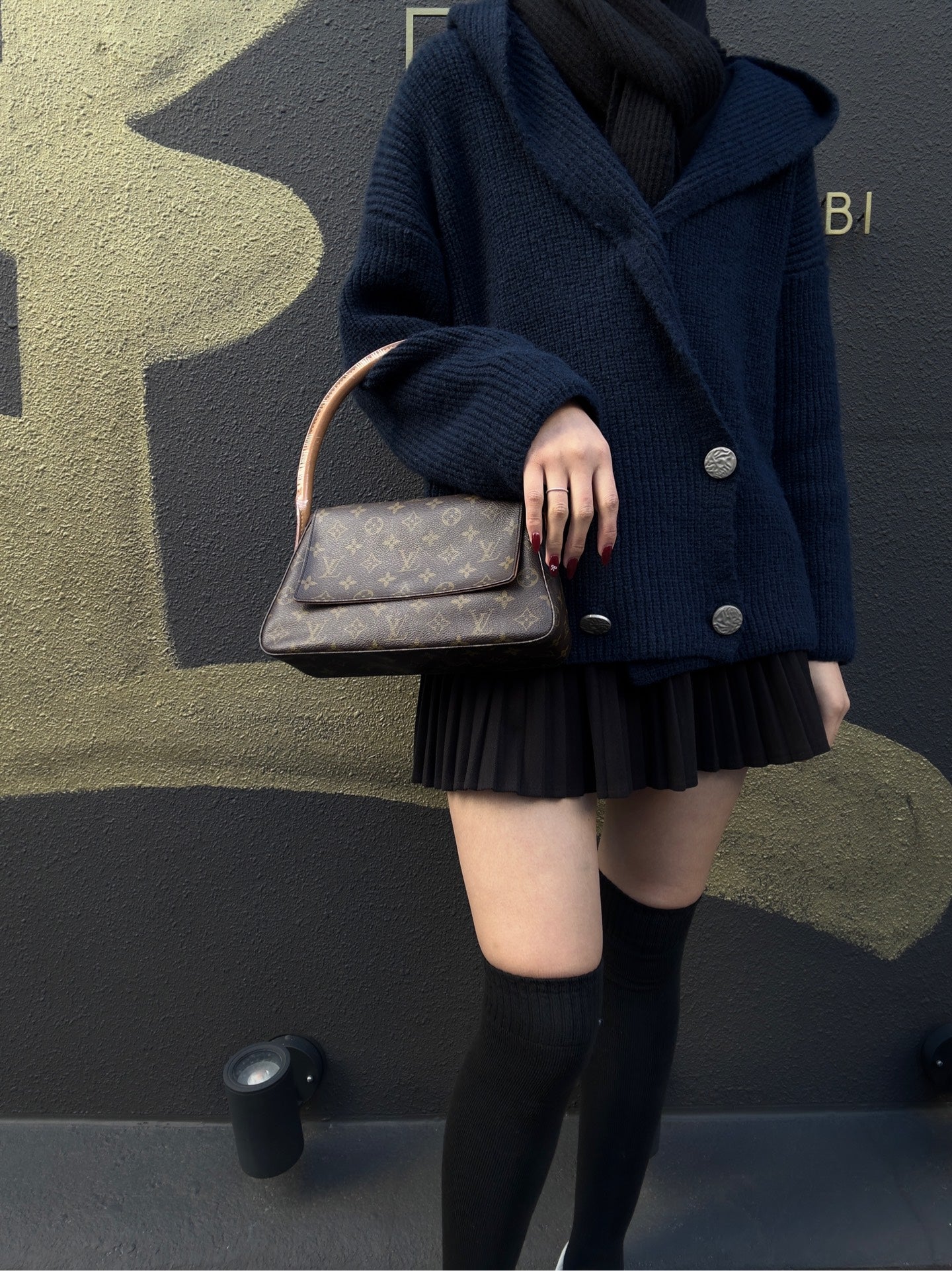 LOUIS VUITTON (LV) Monogram Mini Looping Brown Shoulder Bag