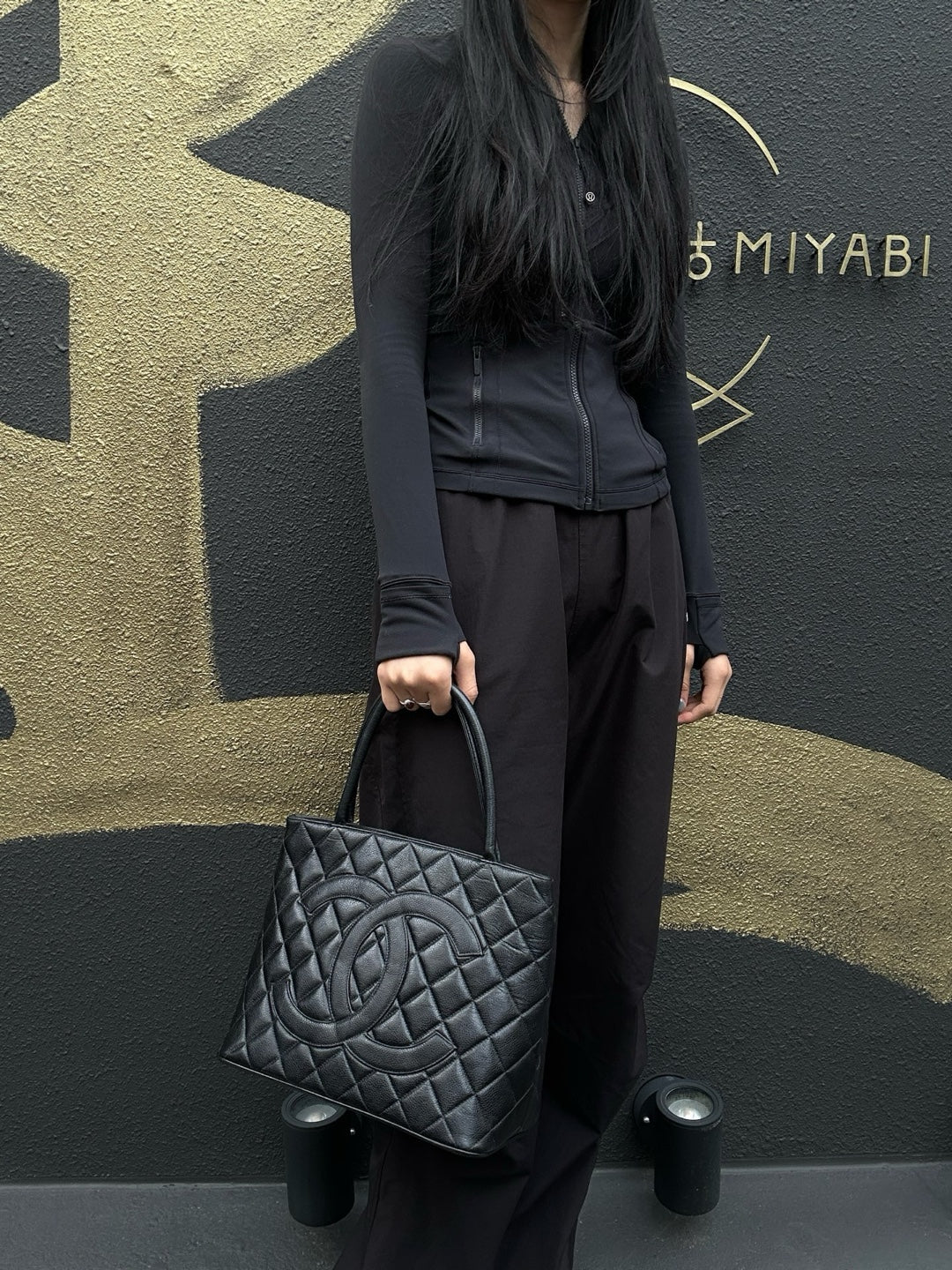 CHANEL Black Caviar Leather Reissue Tote Bag with Silver Hardware, with Guarantee Card
