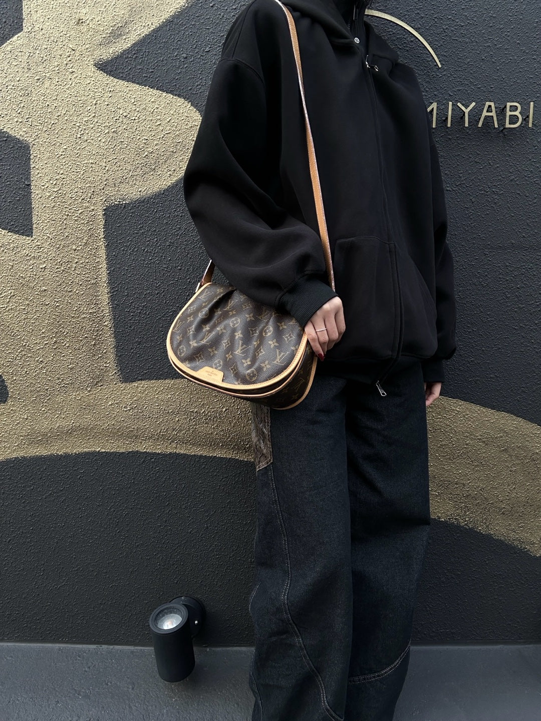 LOUIS VUITTON (LV) Monogram Menilmontant PM Brown Crossbody Bag