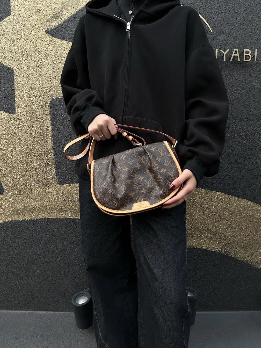 LOUIS VUITTON (LV) Monogram Menilmontant PM Brown Crossbody Bag