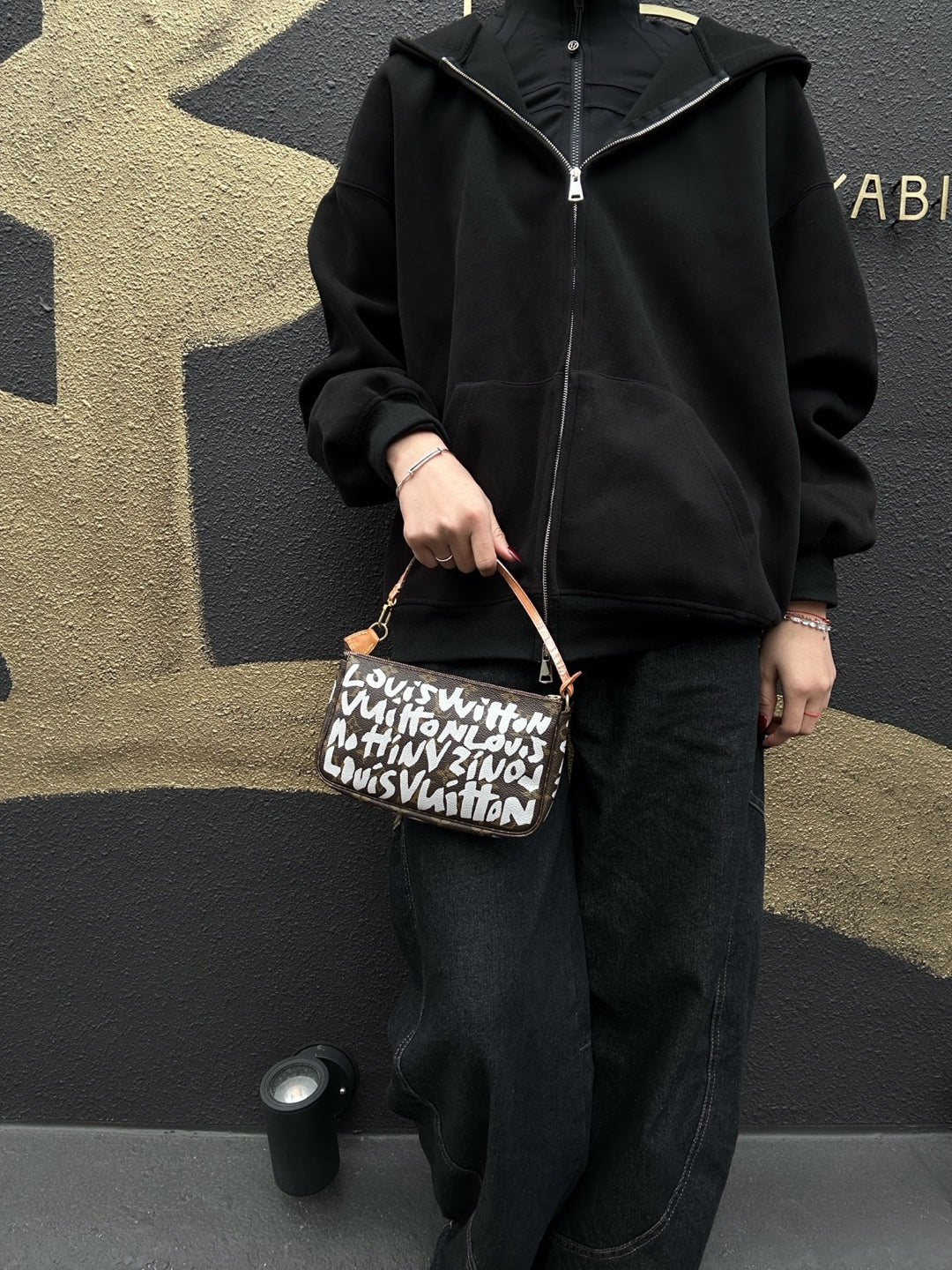 LOUIS VUITTON Pochette Accessoires Monogram Graffiti Handbag