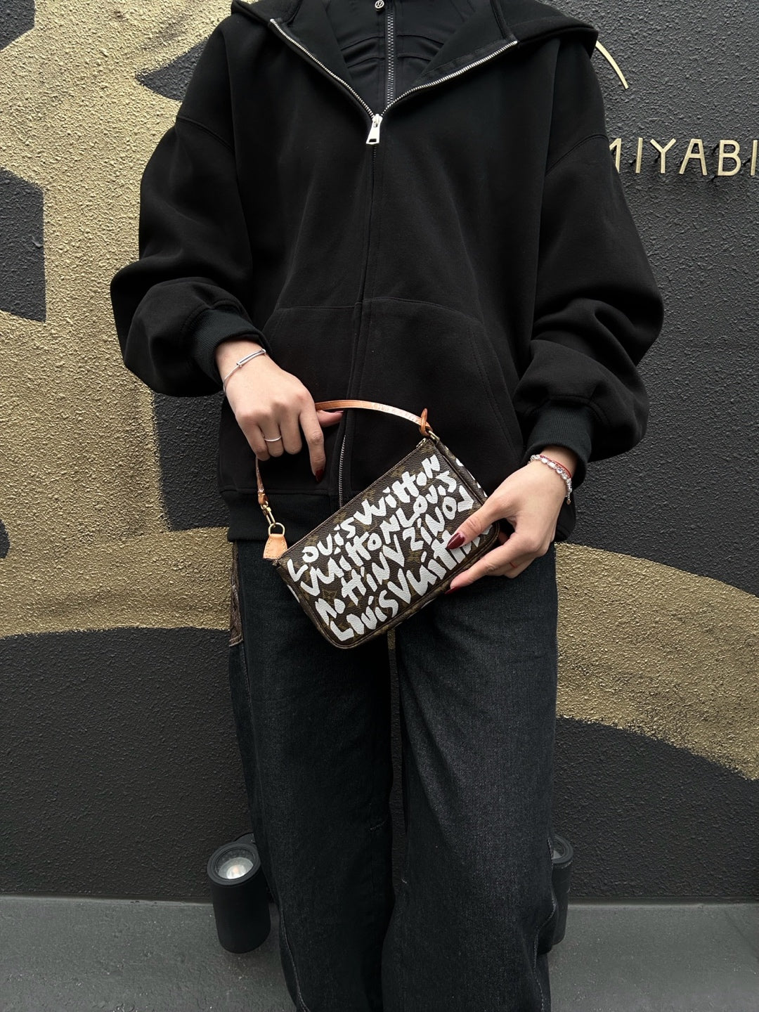 LOUIS VUITTON Pochette Accessoires Monogram Graffiti Handbag