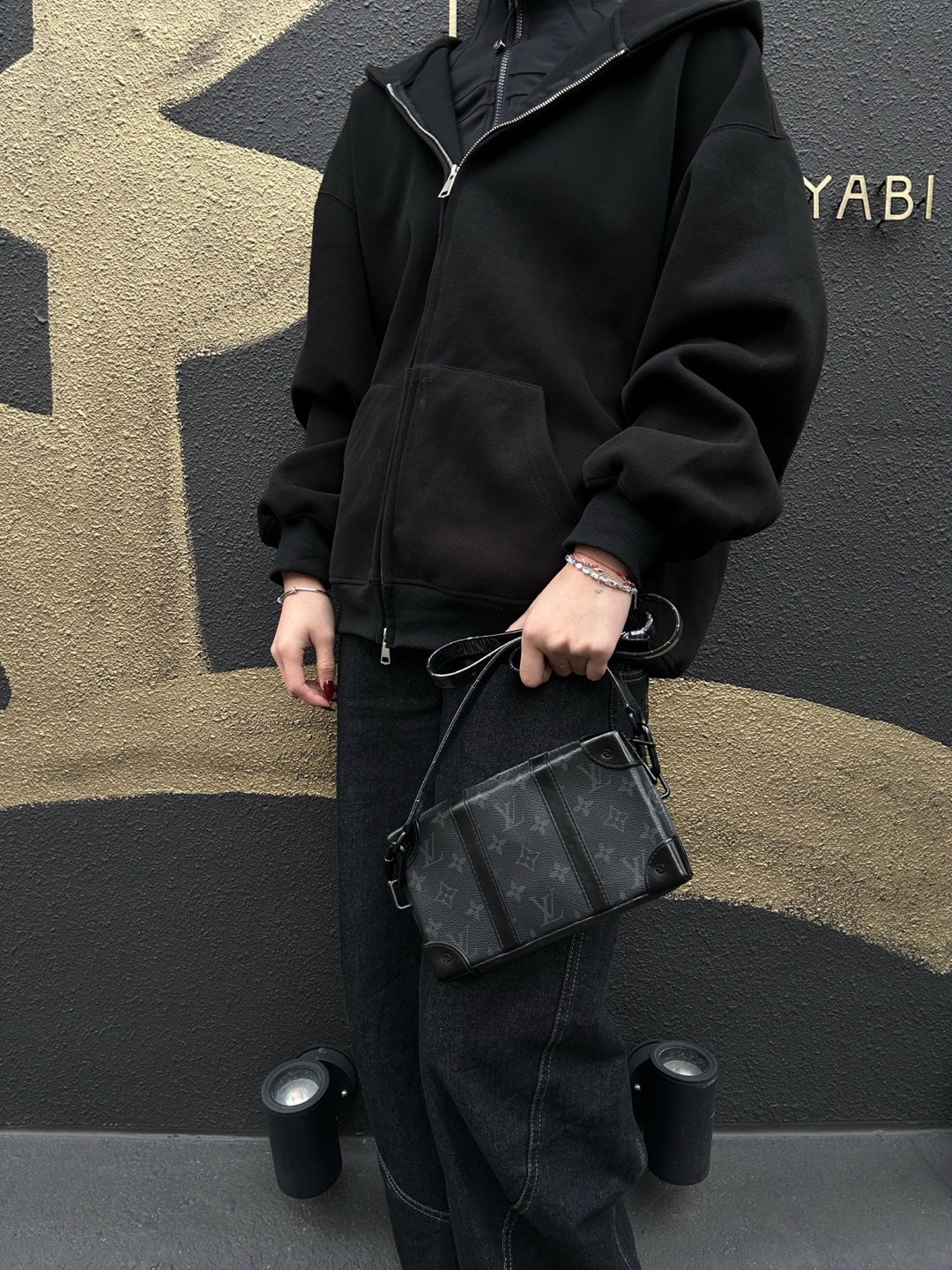LOUIS VUITTON Soft Trunk Triyon Black Monogram Coated Canvas Crossbody Bag