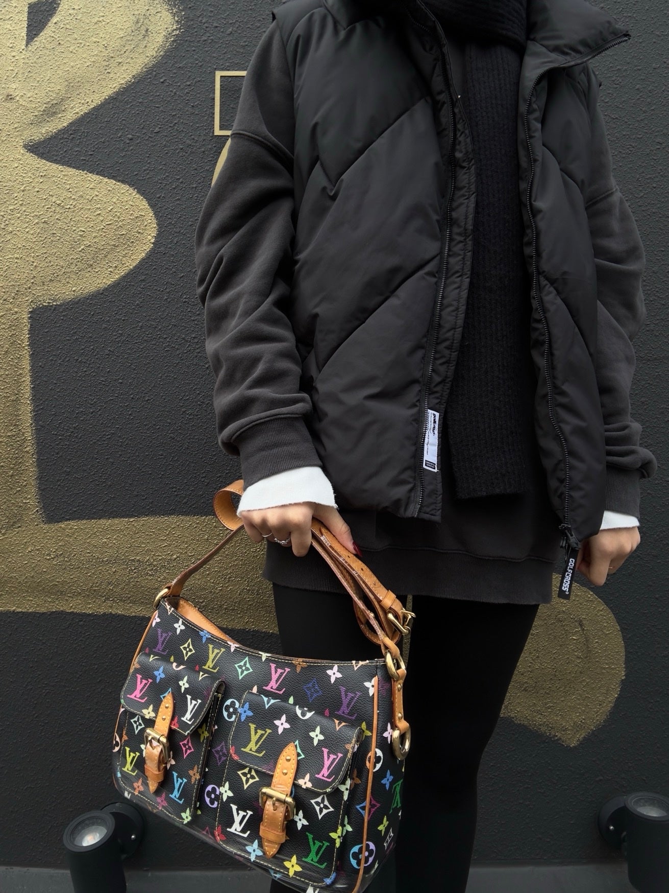 LOUIS VUITTON (LV) Monogram Multicolore Lodge GM Black Shoulder Bag