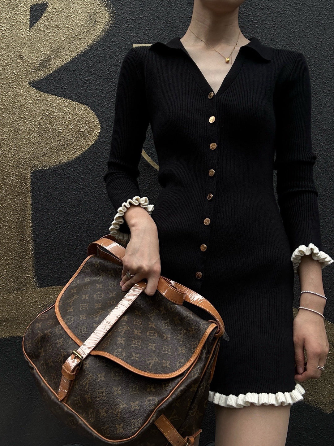 LOUIS VUITTON (LV) Monogram Soufflot 35 Brown Crossbody Bag