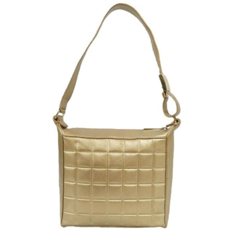 CHANEL Handbag, Gold-Brown Lambskin Leather, Quilted Pattern, Gold Hardware, Armpit & Shoulder Bag