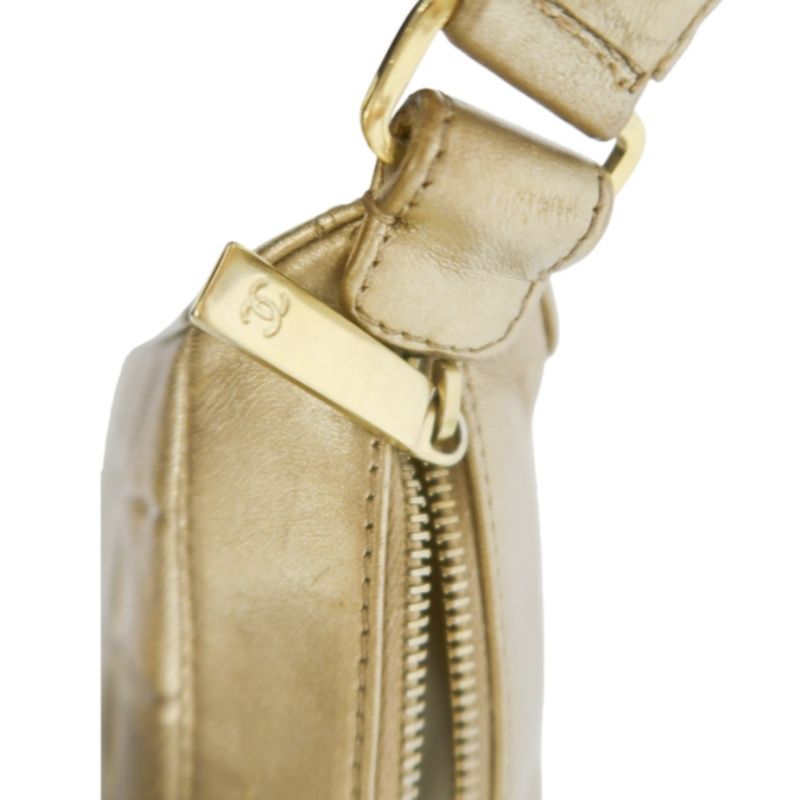 CHANEL Handbag, Gold-Brown Lambskin Leather, Quilted Pattern, Gold Hardware, Armpit & Shoulder Bag