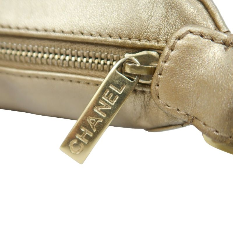 CHANEL Handbag, Gold-Brown Lambskin Leather, Quilted Pattern, Gold Hardware, Armpit & Shoulder Bag