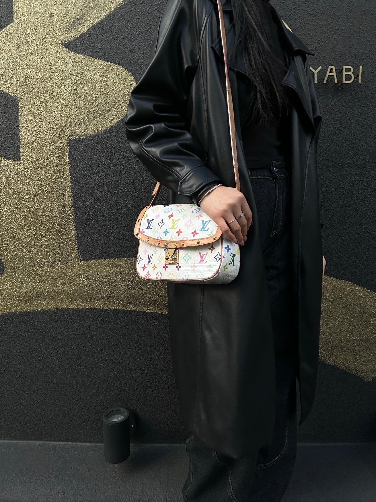 LOUIS VUITTON (LV) Multicolore Sologne White Crossbody Bag with Gold Hardware