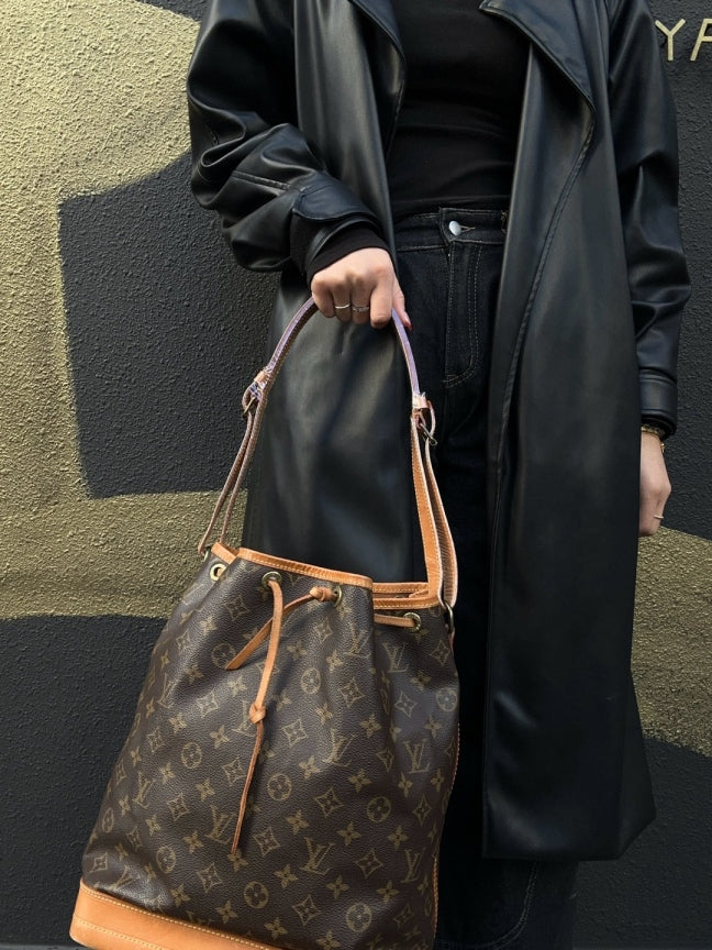 LOUIS VUITTON Noe  Shoulder Bag, Monogram Coated Canvas, Brown