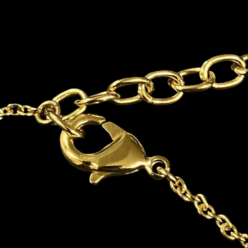 LOUIS VUITTON Collier Louis in the Sky Necklace, Cowhide, Gold-tone Metal Fittings, Comes with Original Box & Dust Bag
