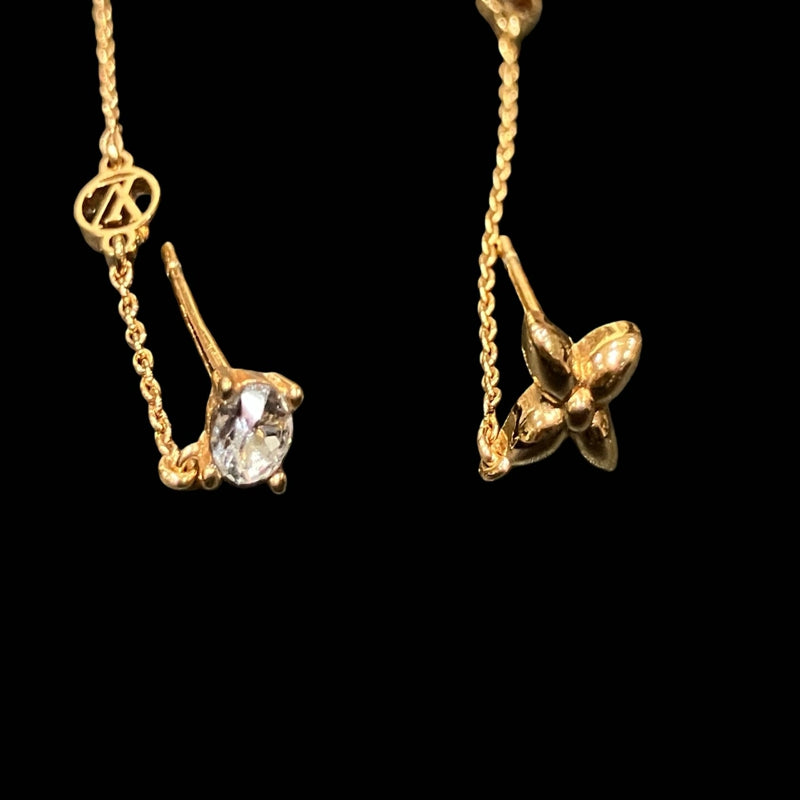 LOUIS VUITTON Buckle Dragee Petite Louis Drop Earrings, Gold-tone Metal Fittings, Comes with Original Box & Dust Bag