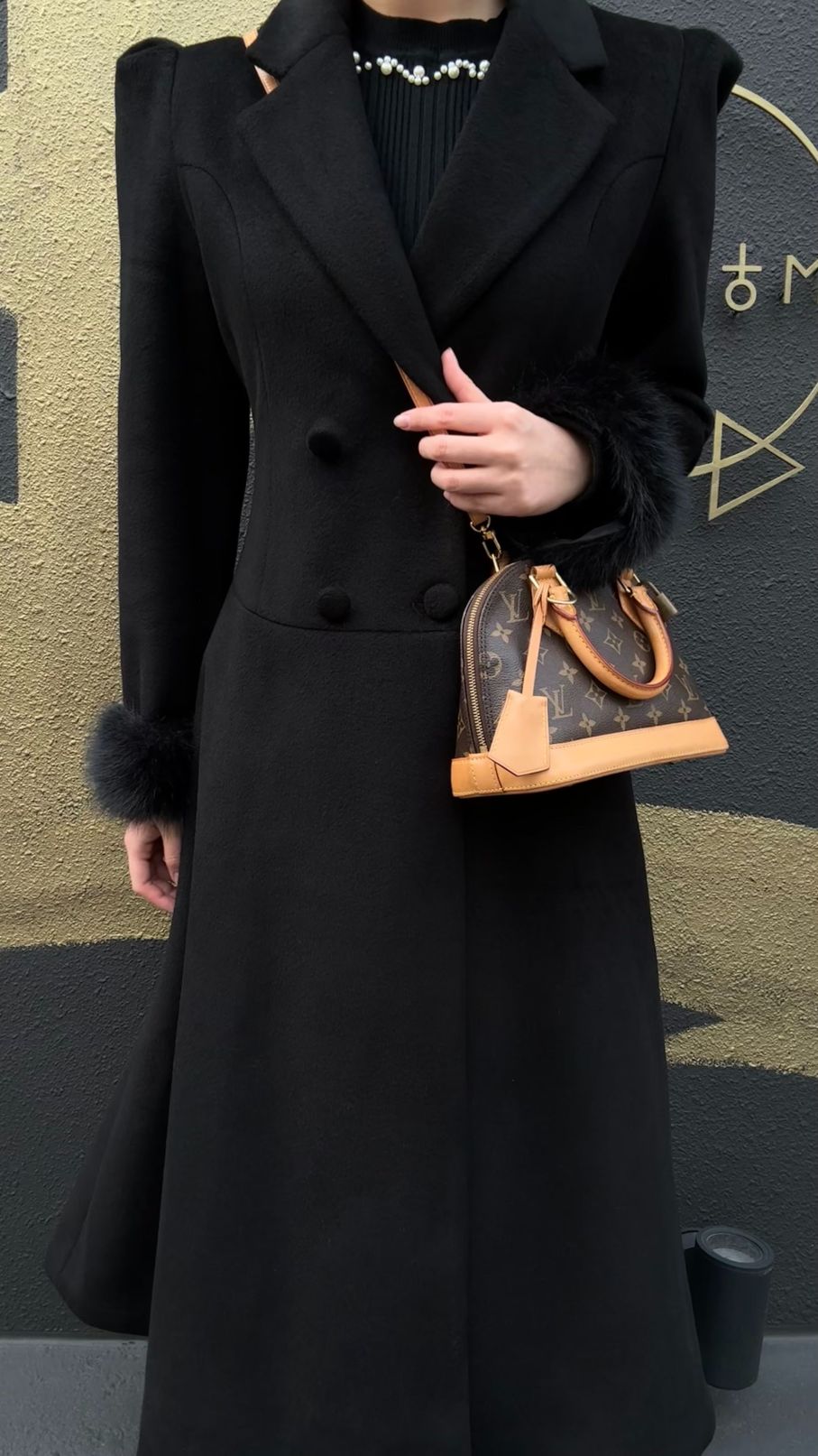 Louis Vuitton Nano Alma Monogram Handbag Brown  Monogram PVC  With Shoulder Strap