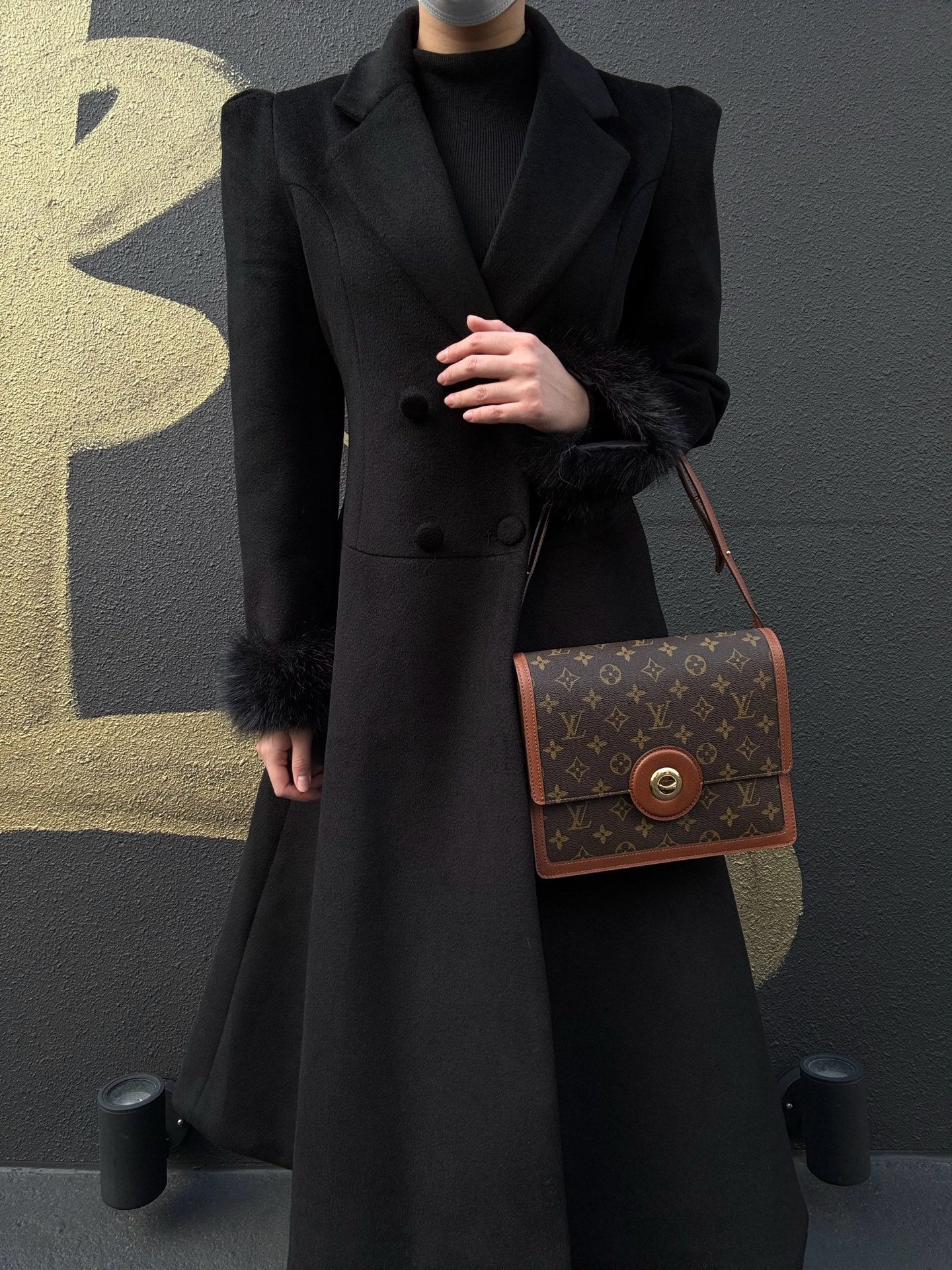 LOUIS VUITTON Raspail Monogram Shoulder Bag Brown LV Monogram PVC Shoulder Bag Handbag