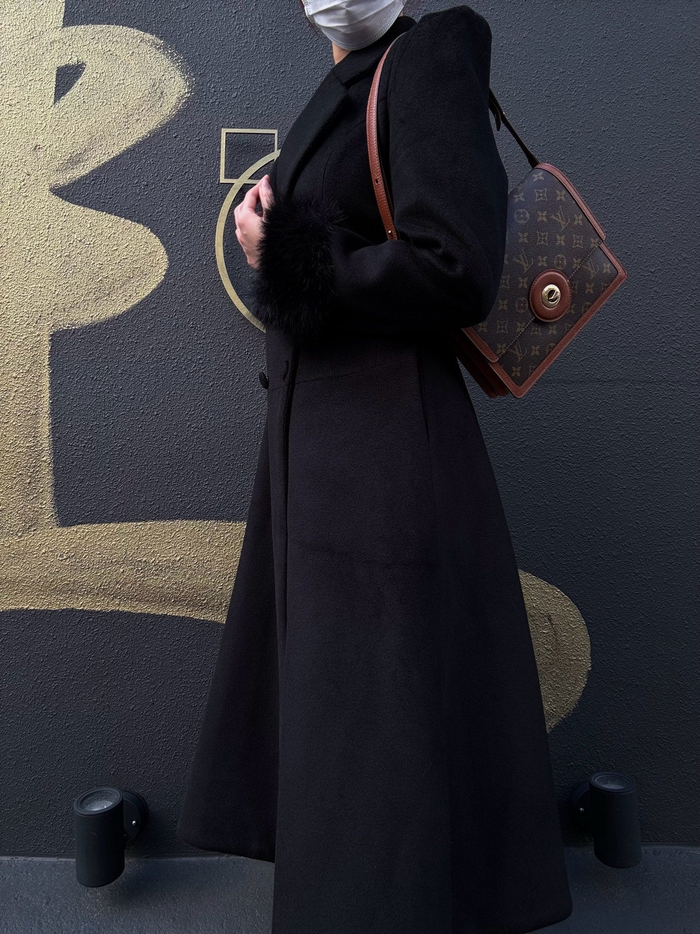 LOUIS VUITTON Raspail Monogram Shoulder Bag Brown LV Monogram PVC Shoulder Bag Handbag