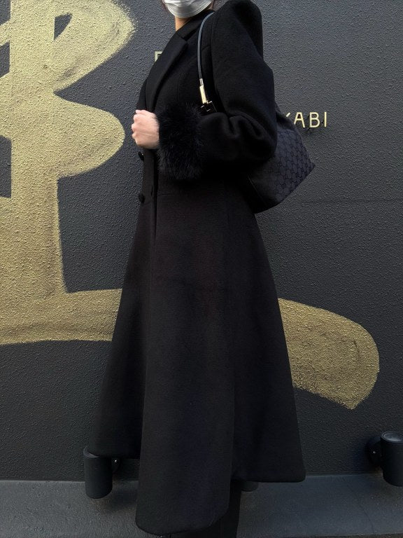 GUCCI GG Canvas Shoulder Bag, Black with Silver Hardware