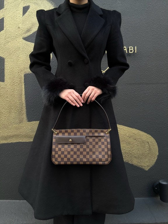 LOUIS VUITTON Overnight Damier Handbag, Brown, Shoulder Bag