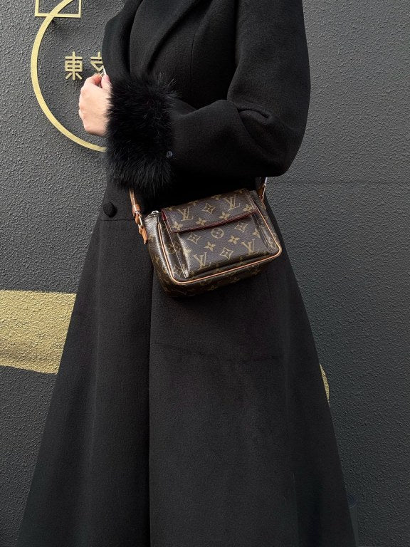 LOUIS VUITTON Vivacite Monogram Shoulder Bag Brown LV Vivacite PM Monogram PVC Tofu Crossbody Bag