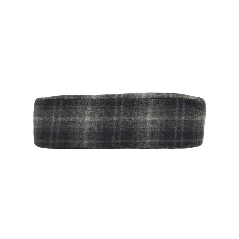 FERRAGAMO Check Wool Hobo Bag, Grey
