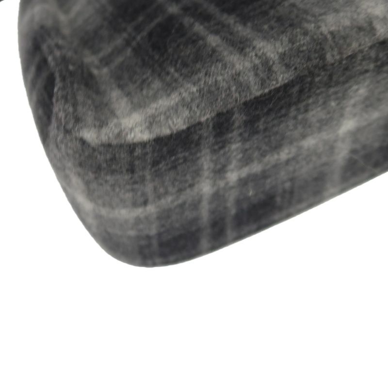 FERRAGAMO Check Wool Hobo Bag, Grey