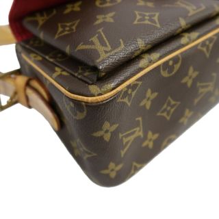 Louis Vuitton Vivacite Monogram Handbag Brown LV Monogram PVC Camel Shoulder Bag