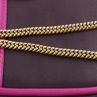 LOUIS VUITTON Trapecio Suhali Shoulder Bag Prune Art Deco Purple Gold Hardware LV Purple Leather Limited Edition Color-Block Crossbody Chain Bag