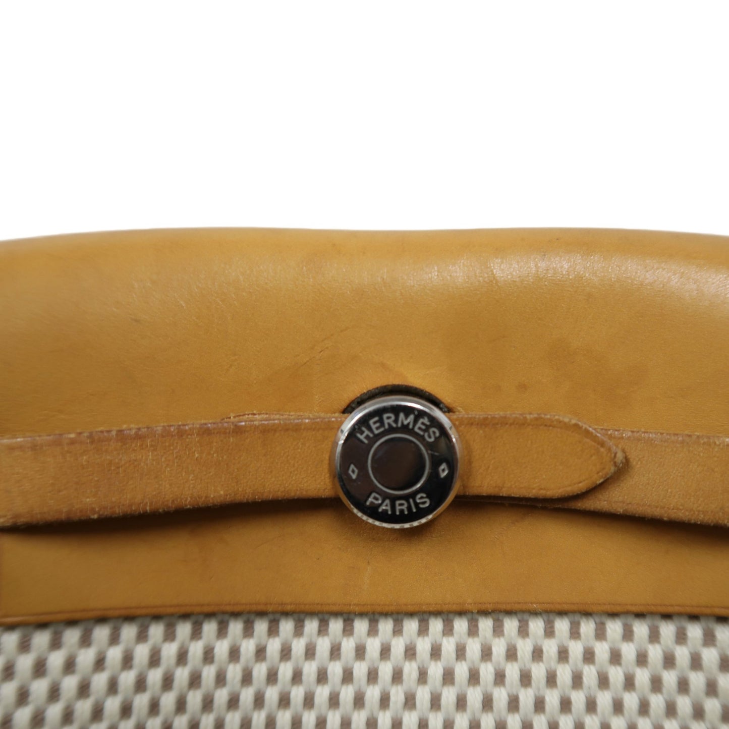 HERMES  Herbag TPM Shoulder Bag, Beige Canvas, Includes Extra Black Bag