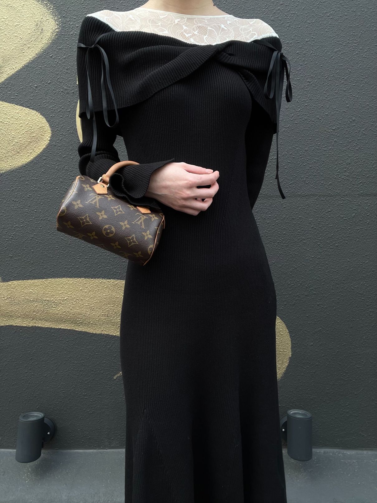 LOUIS VUITTON Monogram Nano Speedy Handbag PVC Brown