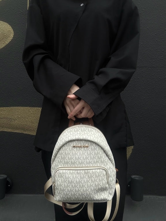 MICHAEL KORS MK Signature PVC Backpack Beige