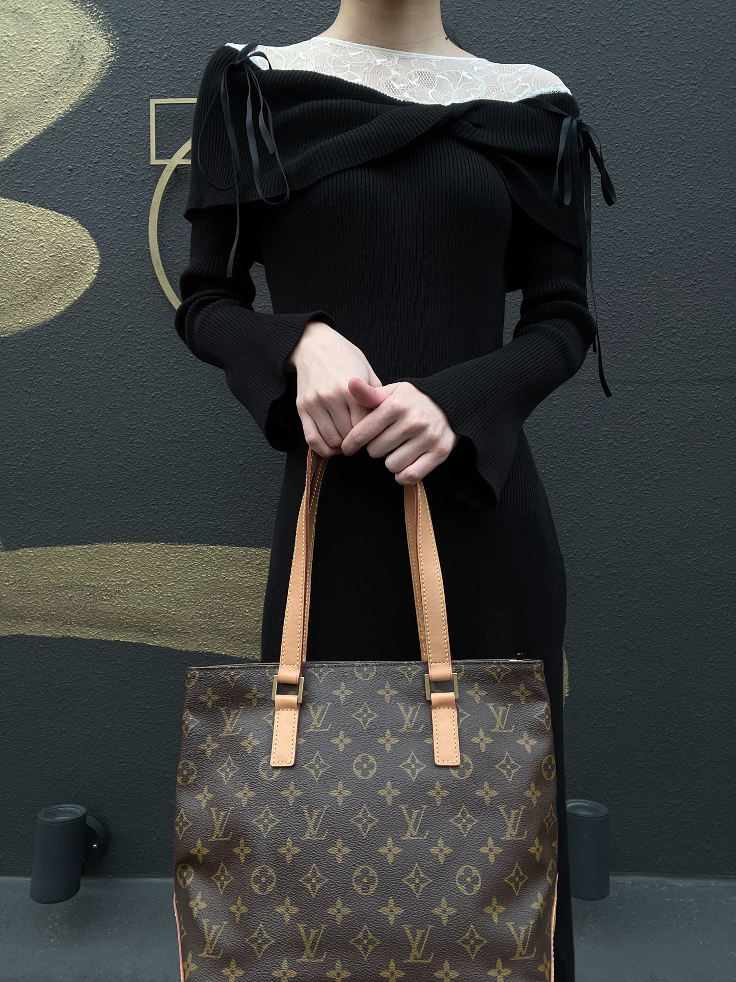 LOUIS VUITTON Cabas Piano Monogram Tote Bag, Brown