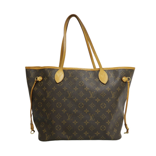 LOUIS VUITTON Neverfull MM Monogram Canvas Tote Bag Brown Shoulder Bag