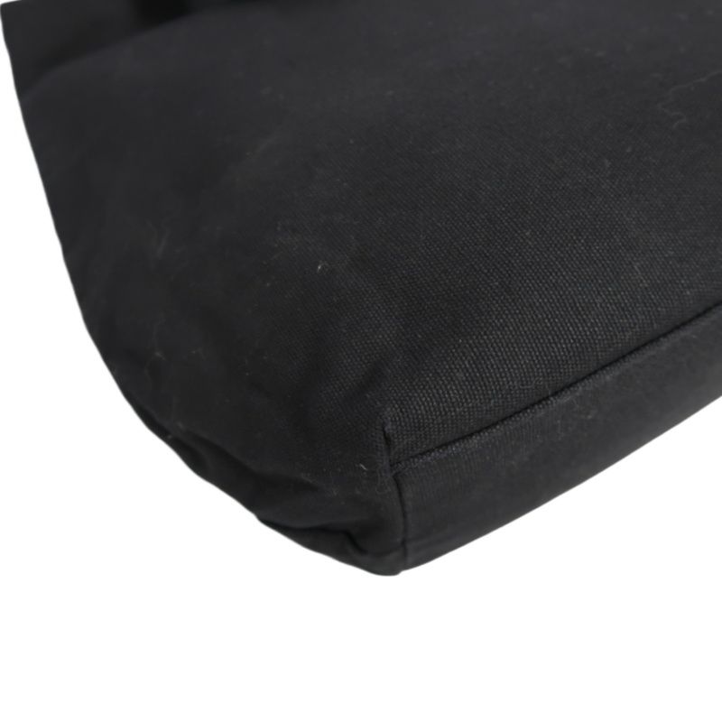 YSL Saint Laurent Logo Canvas Tote Bag Black