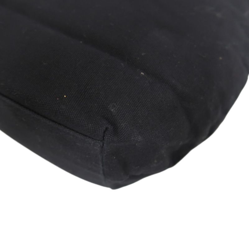 YSL Saint Laurent Logo Canvas Tote Bag Black
